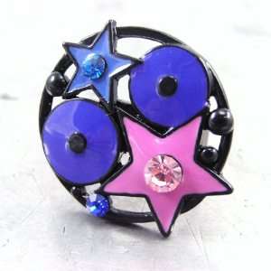  Ring french touch Arlequin blue rose. Jewelry