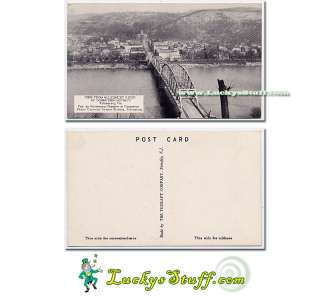 VIEW FROM ALLEGHENY RIVER Downtown KITTANNING PA Vintage POSTCARD 