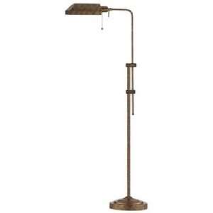  Rust Adjustable Pole Pharmacy Metal Floor Lamp