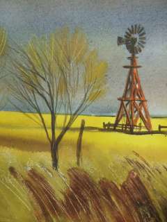 Kansas Listed Artist J R HAMIL Landscape Painting NICE  