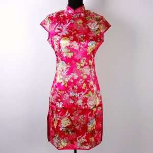  Chinese Party Cheongsam Mini Dress Rose Available Sizes 0 