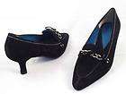 New $100 Woman Vaneli Black Suede & Decor Chain shoe 9.5W