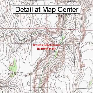 USGS Topographic Quadrangle Map   Browns Bench Ranch, Nevada (Folded 