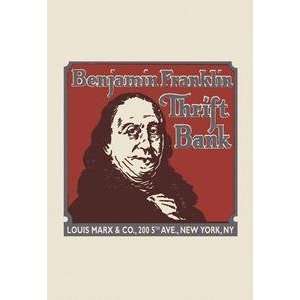    Vintage Art Benjamin Franklin Thrift Bank   21643 3