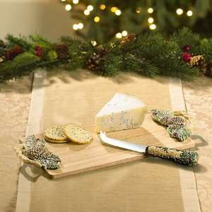  Boughs of Holly 14in x 6in Cheese Board with Knife Toys & Games
