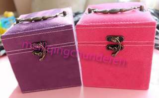 valentine gifts 3 Layer Ring Jewelry Display Storage Box Case Lock 4 