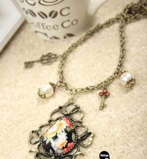   Luxury Beautiful Red Flower Fashion Valentines Necklace N433  