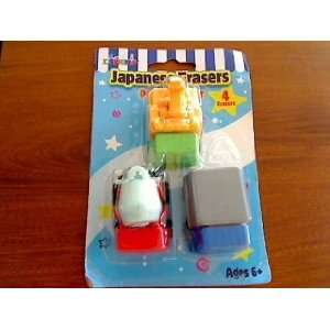  Japanese Puzzle Erasers Truck Assortment 3 Pack Set Toys 