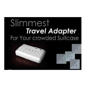  Slim World Pass CARD Travel Adapter with USB Power 