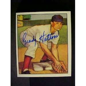 Grady Hatton Cincinnati Reds #26 1950 Bowman Reprint Signed Baseball 