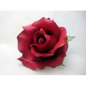    NEW Perfect Dark Pink Rose Hair Flower Clip, Limited. Beauty