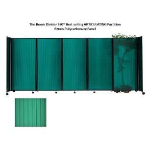  Room Divider 360 Portable Partition, Green Polycarbonate 