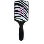 Monogrammed Zebra Print Paddle Hairbrush Pick Your Initial Free Ship 
