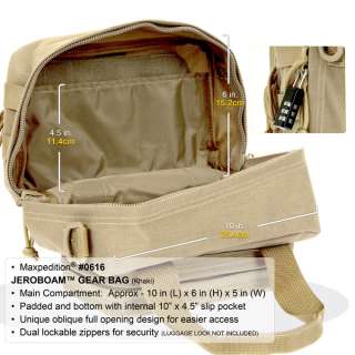 MAXPEDITION JEROBOAM SMALL GEAR BAG KHAKI TOTE PACK NWT  