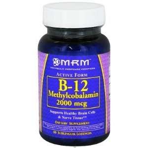  MetabolicResponseModifier B 12 Methylcobalamin 2000 mcg 60 