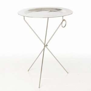  Ashland Accent Table in Polished Nickel