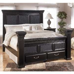  Cavallino Mansion Bed w/ Storage Footboard (King) by Ashley 