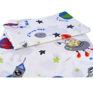 Outer Space Astronauts Planets Twin Sheet Set 