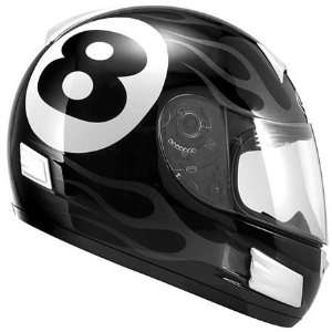  KBC TK 8 Lucky 8 Full Face Helmet Small  Black 