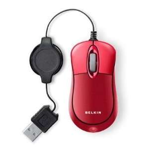   Mouse Optical Usb Jetset Red Wired Scroll Midnight Untangled Cable