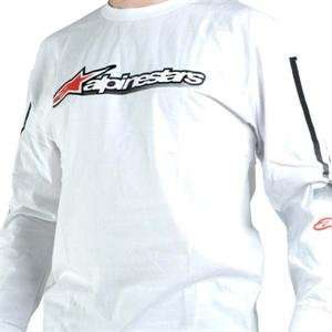  Alpinestars Crew Long Sleeve T Shirt   Small/White 