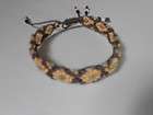 Lee Angel Orange Khahki brown Crochet Friendship Bracelet NWOT $89