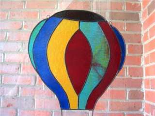 Retro Stained Glass Hot Air Balloon Artist Signed *WOW*  