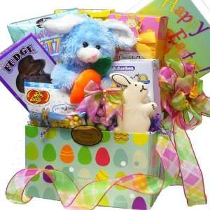 BLUE or PURPLE* Easter Bunny Care Package Gift Box of Chocolate and 