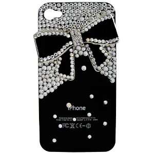  Rhinestone Bow iPhone Case for iPhone 4/4s   Black Cell 
