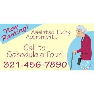   Vinyl Banner   Now Renting Assisted Living Apartments 