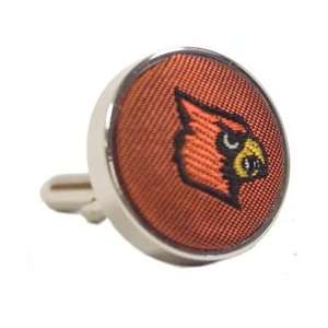 Cufflinks   University of Louisville Red Cufflinks with Cardinal Logo 