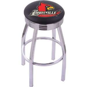 com University of Louisville Steel Stool with 2.5 Ribbed Ring Logo 