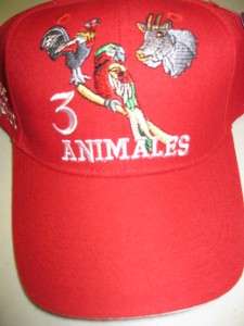 NEW 3 Animales Hat/Caps Aztec Spirit Velcro Adjustment  