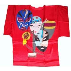  100% Silk Caftan Kaftan Robe Dress,Chinese Painting,red 