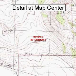 USGS Topographic Quadrangle Map   Hampton, Oregon (Folded/Waterproof 
