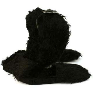 Winter Faux Fake Frizzy Animal Fur Scarf Trapper Ski Hat w Gloves 