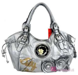 NEW Licensed Betty Boop SPRING Blossom Purse Bag Pewter  