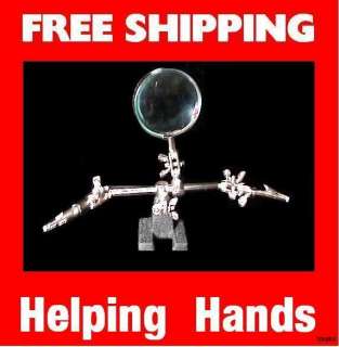 Helping Hands with magnifying glass stop motion clamps  