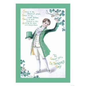 To Greet You On St. Patricks Day Premium Poster Print 