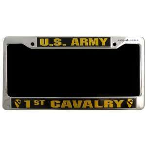   1st Cavalry Unit Division Armed Forces Military Black and Gold Logo