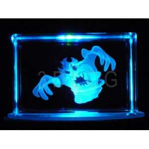 Tasmanian Devil 3D Laser Etched Crystal SH