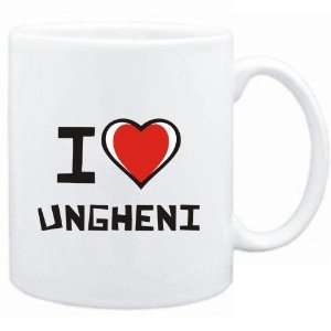 Mug White I love Ungheni  Cities 