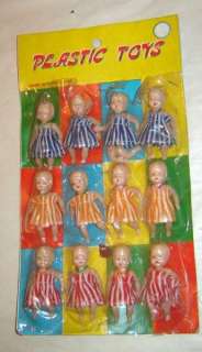 Vintage 1950s hard plastic DIMESTORE DOLL STORE DISPLAY NRFB (12 dolls 