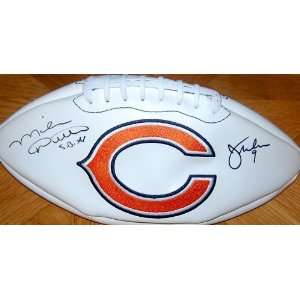  Chicago Bears Ditka & McMahon Autographed / Signed Logo 