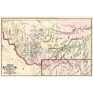  MONTANA (MT) TERRITORY BY GEORGE F. CRAM 1875 MAP