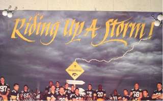 Old University Of Iowa Hawkeyes 1988 Football Game Poster Ridin Up A 