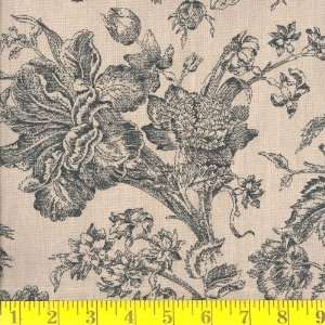  56 Wide Iman Toile Taupe Black Fabric By The Yard Arts 