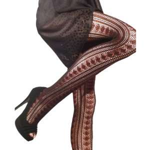 Independence  Red & Black Diamond Ultra Warm Soft Knit Textured Tights