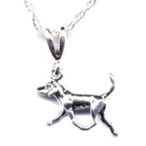   Fox Hound Chain Necklace Sterling Silver Jewelry