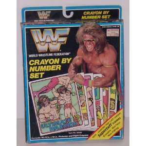   Wrestling Federation Crayon By Number Set Ultimate Warrior Toys